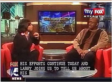 Still from the Fox 5 Atlanta interview with Larry Veal — January 3, 2008